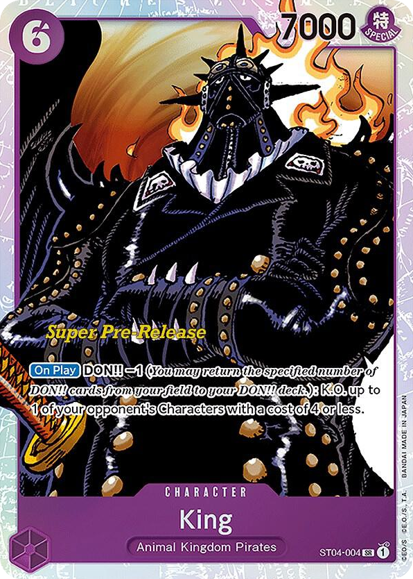 King ST04-004 Super Pre-Release Stamp card, Animal Kingdom
