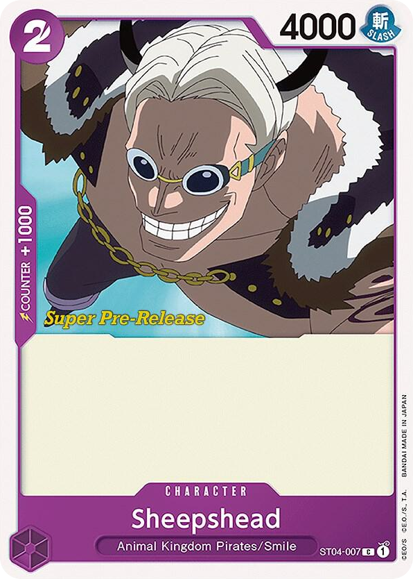 Sheepshead ST04-007 Super Pre-Release Stamp card, Animal Kingdom