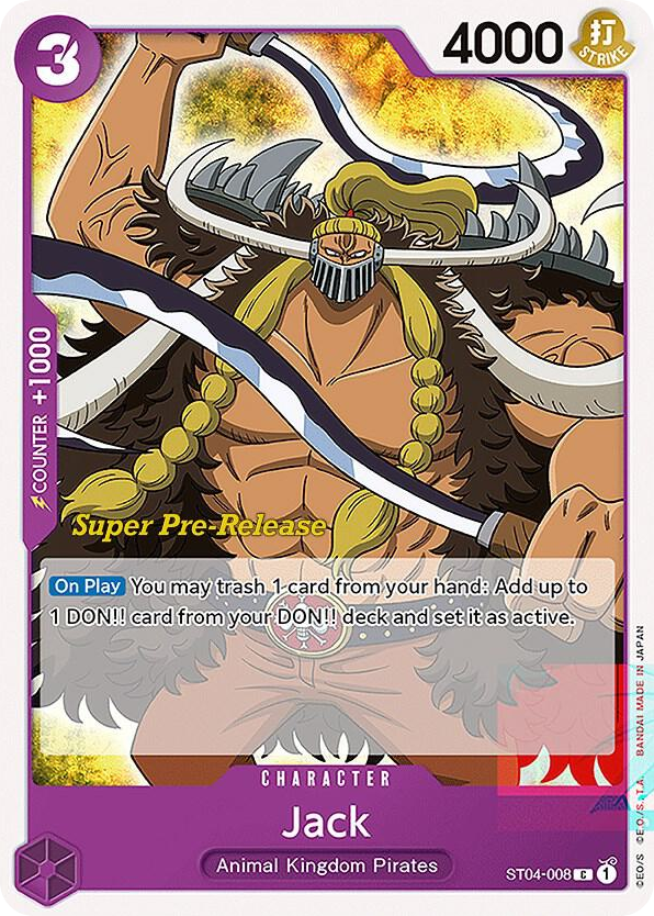 Jack ST04-008 Super Pre-Release Stamp card, Animal Kingdom