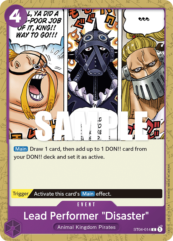Lead Performer "Disaster" ST04-014 card, Animal Kingdom