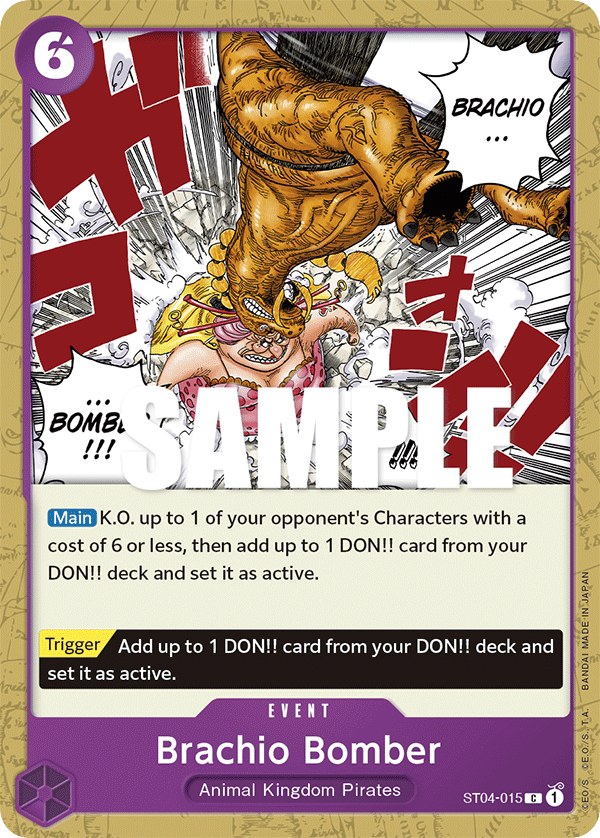 Brachio Bomber ST04-015 card, Animal Kingdom