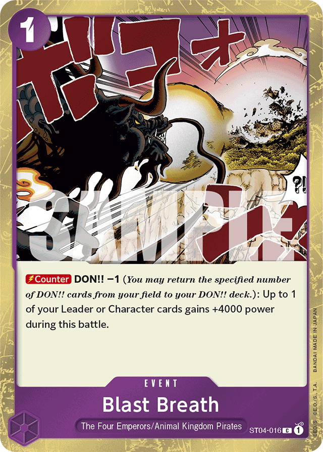 Blast Breath ST04-016 Textured Foil card, Animal Kingdom