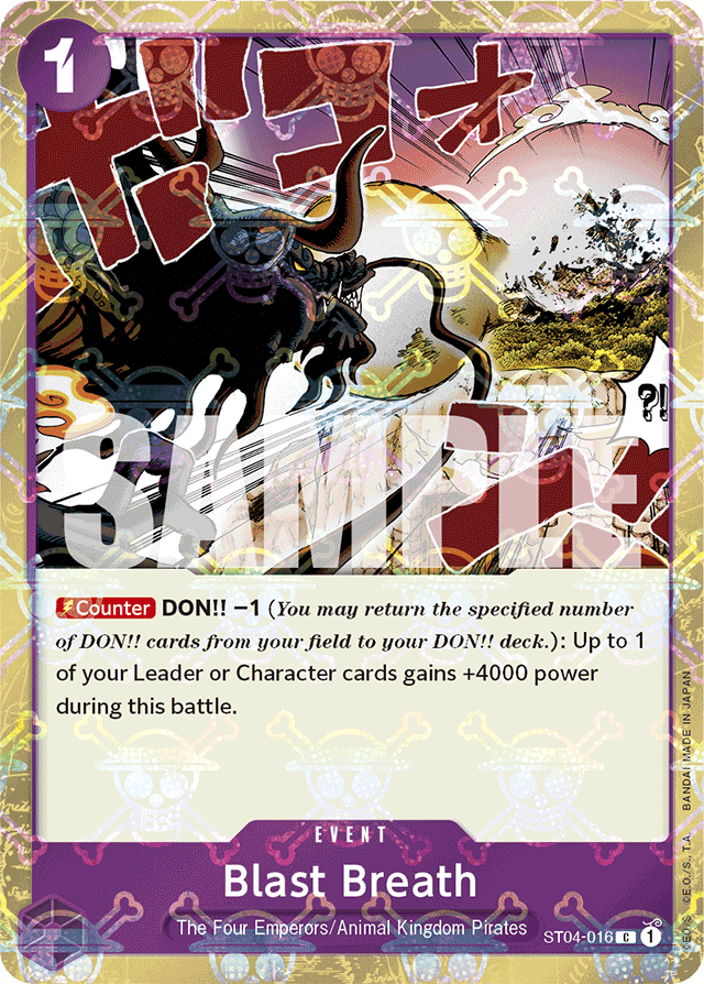 Blast Breath ST04-016 Jolly Roger Foil card, Animal Kingdom