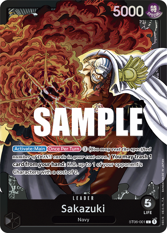 Sakazuki ST06-001 card, Absolute Justice