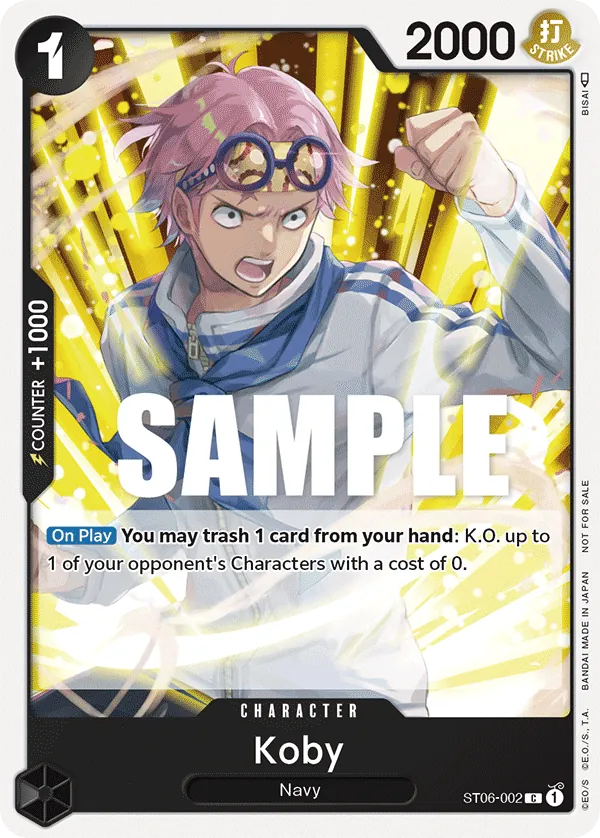 Koby ST06-002 Promotion Pack Alt Art card, Absolute Justice