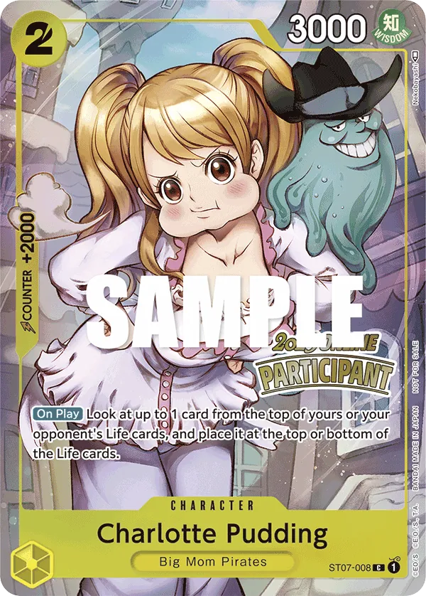 Charlotte Pudding ST07-008 Regional Participant Stamp card, Big Mom Pirates