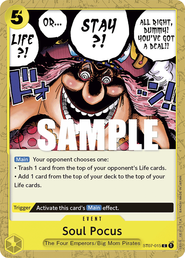 Soul Pocus ST07-015 card, Big Mom Pirates
