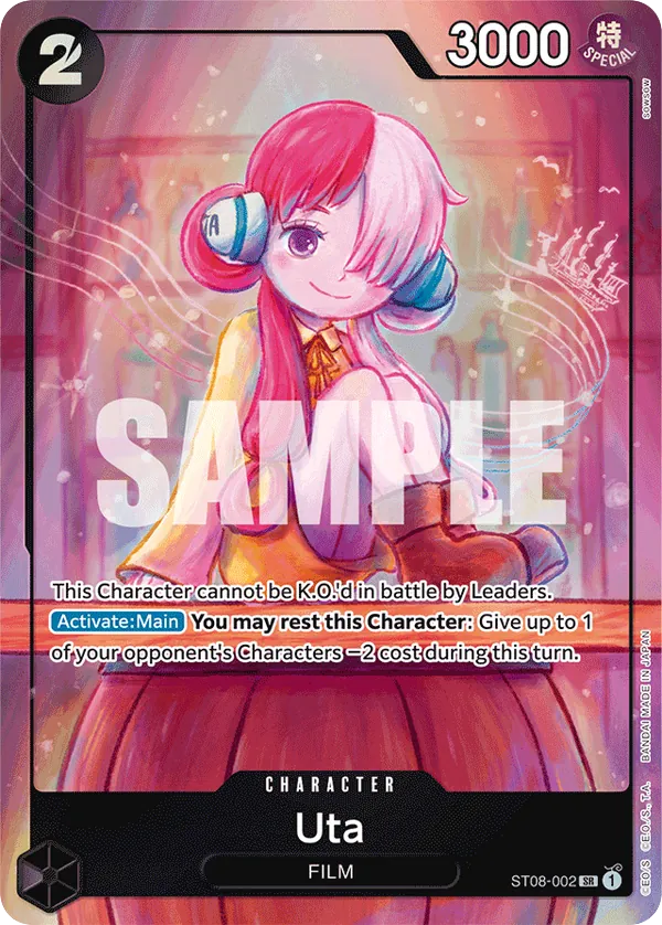 Uta ST08-002 Uta Alt Art card, Monkey.D.Luffy