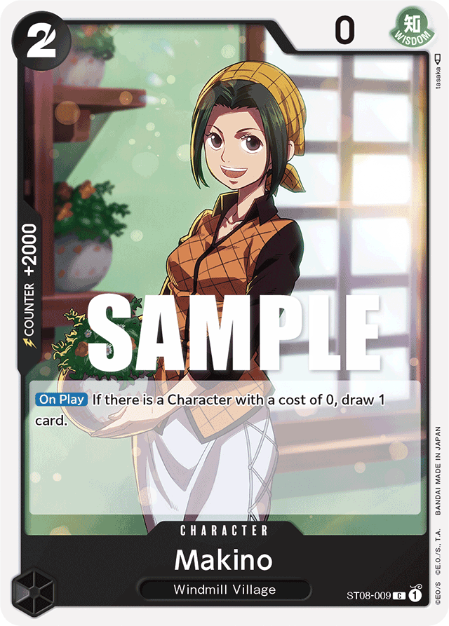 Makino ST08-009 card, Monkey.D.Luffy