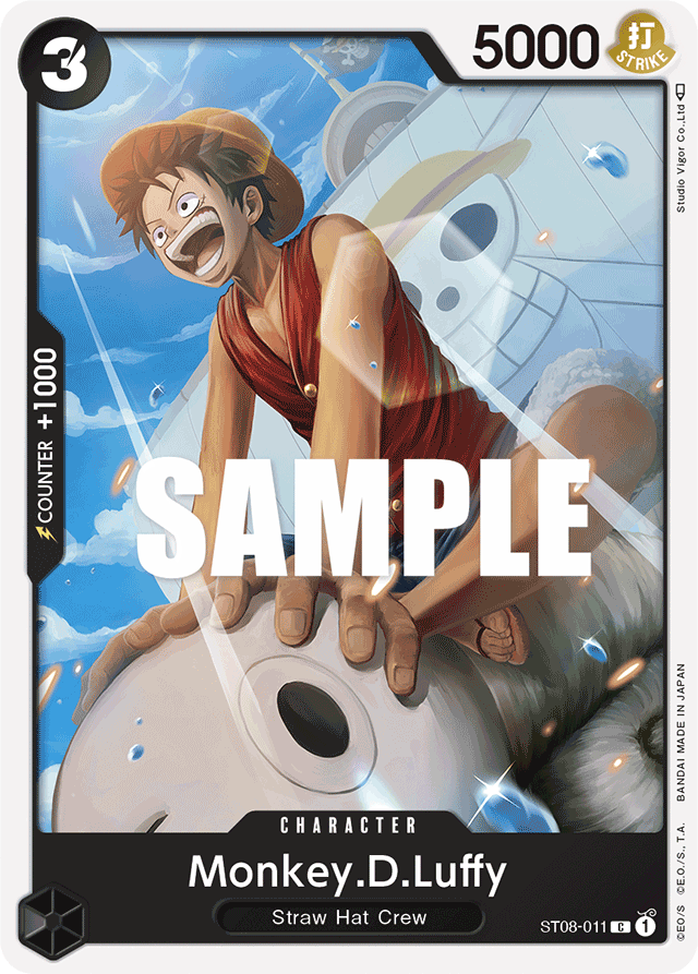 Monkey.D.Luffy ST08-011 card, Monkey.D.Luffy