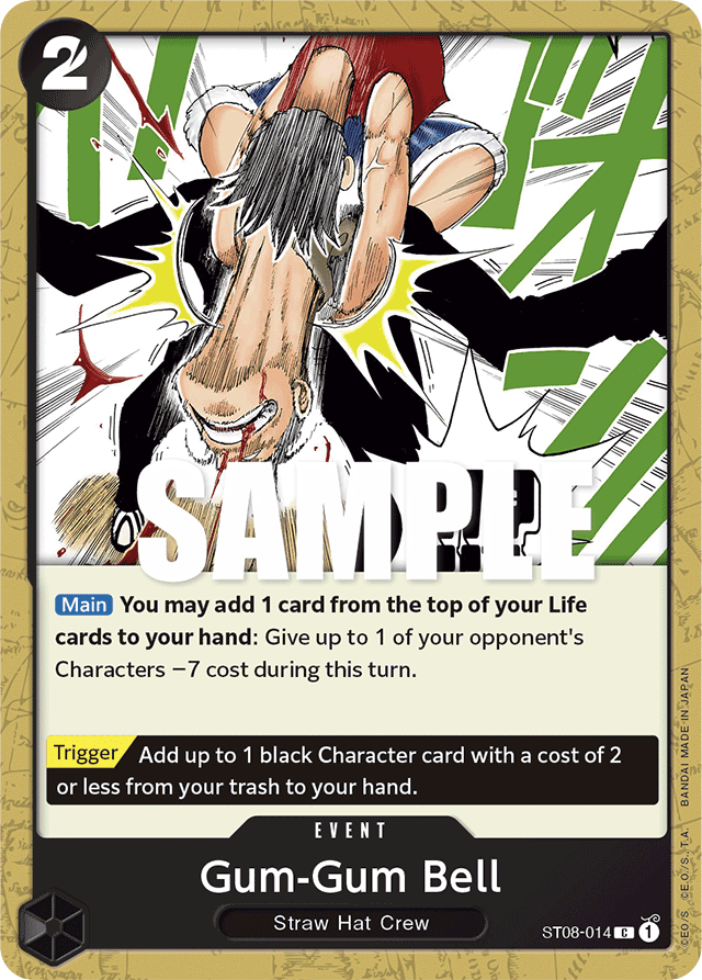 Gum-Gum Bell ST08-014 card, Monkey.D.Luffy