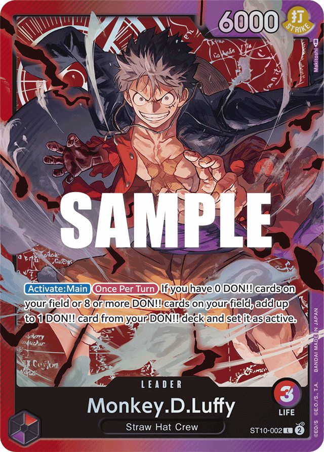 Monkey.D.Luffy ST10-002 card, Ultra Deck: The Three Captains