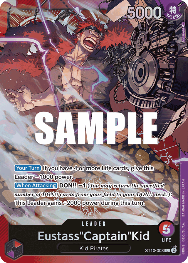 Eustass"Captain"Kid ST10-003 card, Ultra Deck: The Three Captains