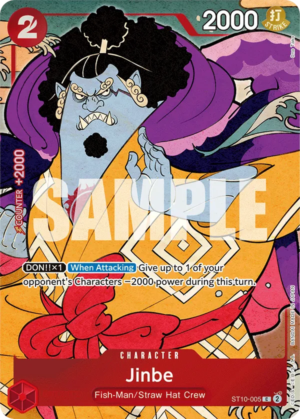 Jinbe ST10-005 First Anniversary Alt Art card, Ultra Deck: The Three Captains