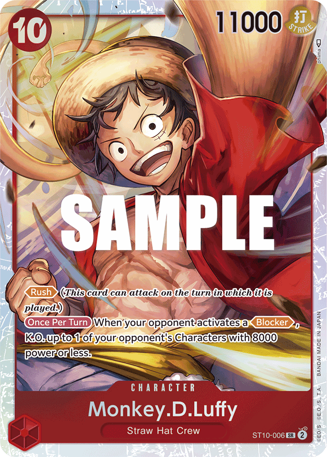 Monkey.D.Luffy ST10-006 card, Ultra Deck: The Three Captains
