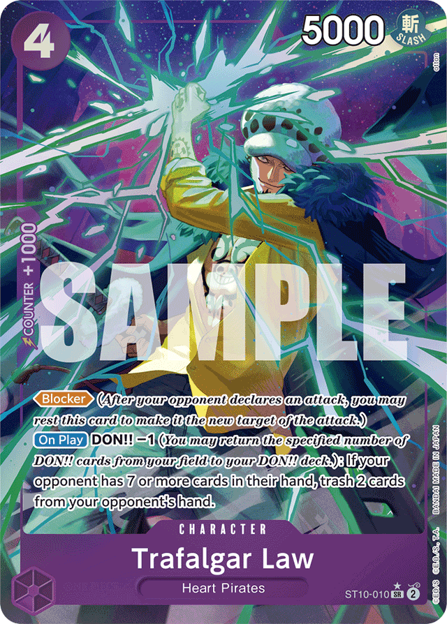 Trafalgar Law ST10-010 Premium Alt Art card, Ultra Deck: The Three Captains