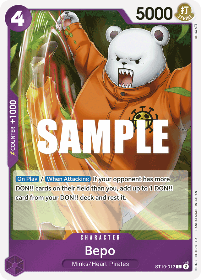 Bepo ST10-012 card, Ultra Deck: The Three Captains