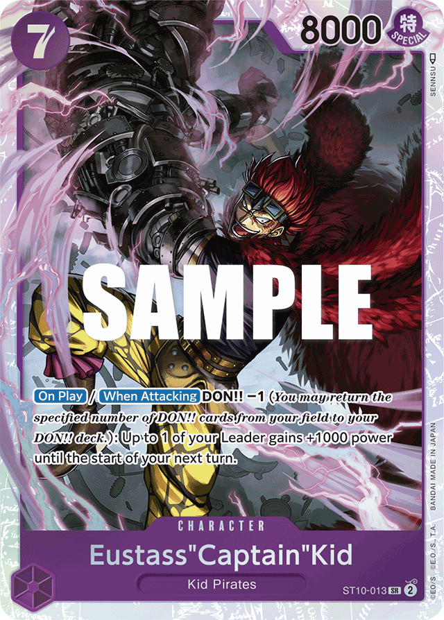 Eustass"Captain"Kid ST10-013 card, Ultra Deck: The Three Captains