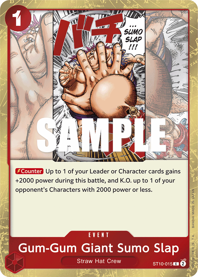 Gum-Gum Giant Sumo Slap ST10-015 card, Ultra Deck: The Three Captains