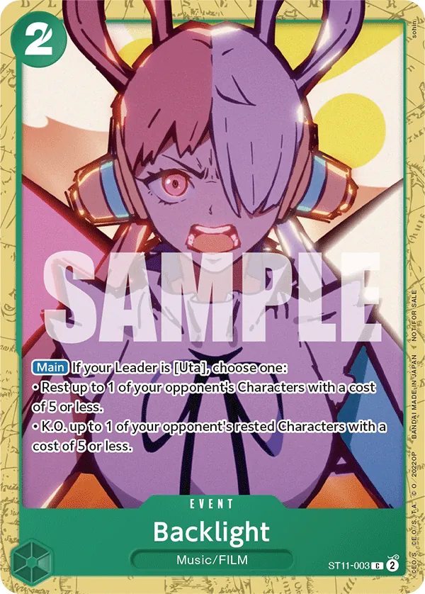 Backlight ST11-003 Uta Alt Art card, Uta