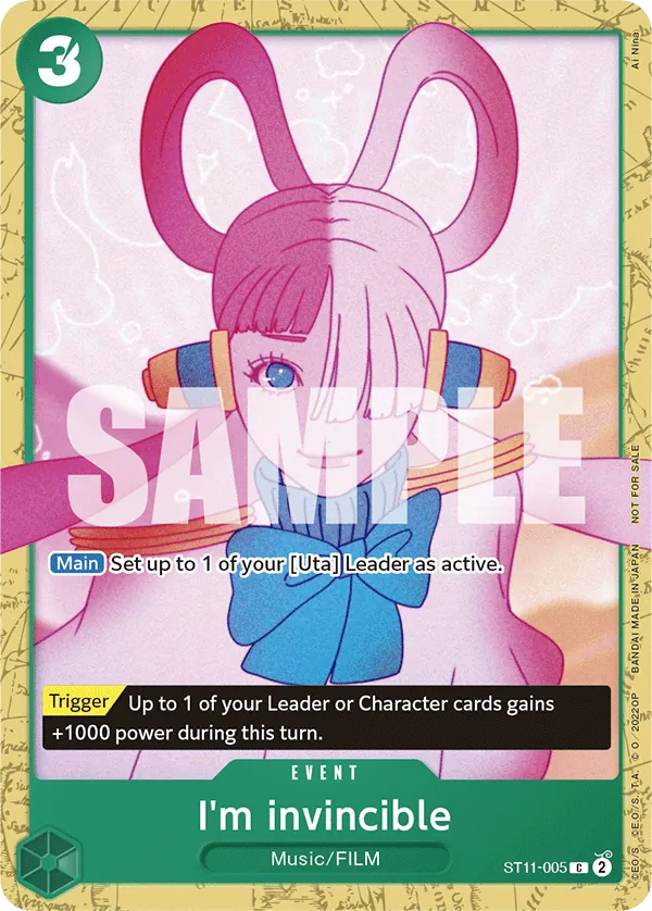 I'm invincible ST11-005 Uta Alt Art card, Uta
