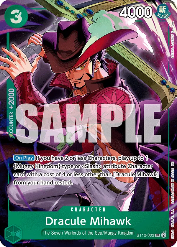 Dracule Mihawk ST12-003 Illustration Box Vol. 4 Alt Art card, Zoro and Sanji