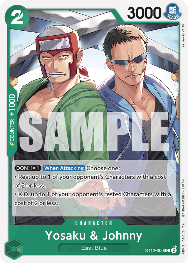 Yosaku & Johnny ST12-006 card, Zoro and Sanji