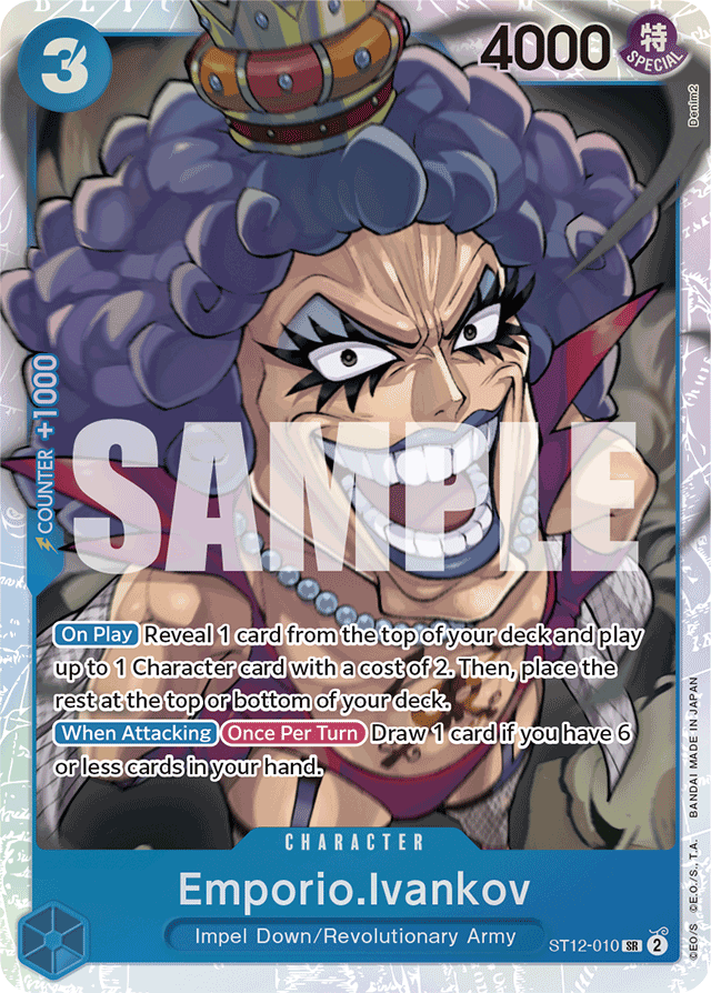 Emporio.Ivankov ST12-010 card, Zoro and Sanji
