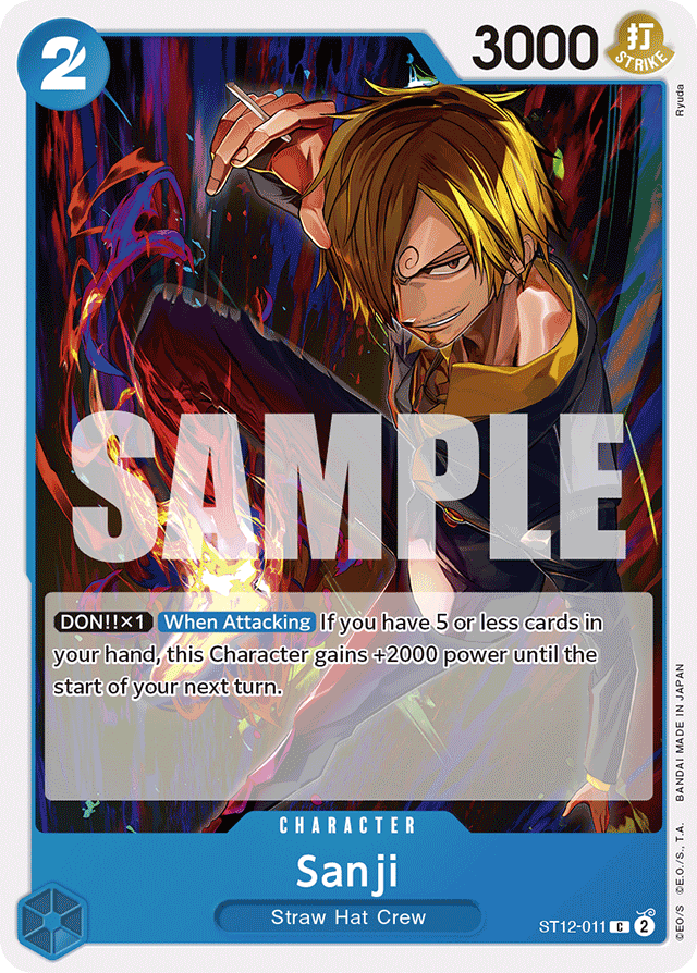 Sanji ST12-011 card, Zoro and Sanji