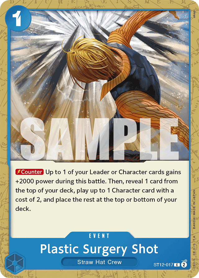 Plastic Surgery Shot ST12-017 card, Zoro and Sanji