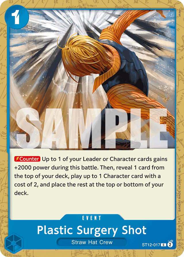 Plastic Surgery Shot ST12-017 Reprint card, Zoro and Sanji