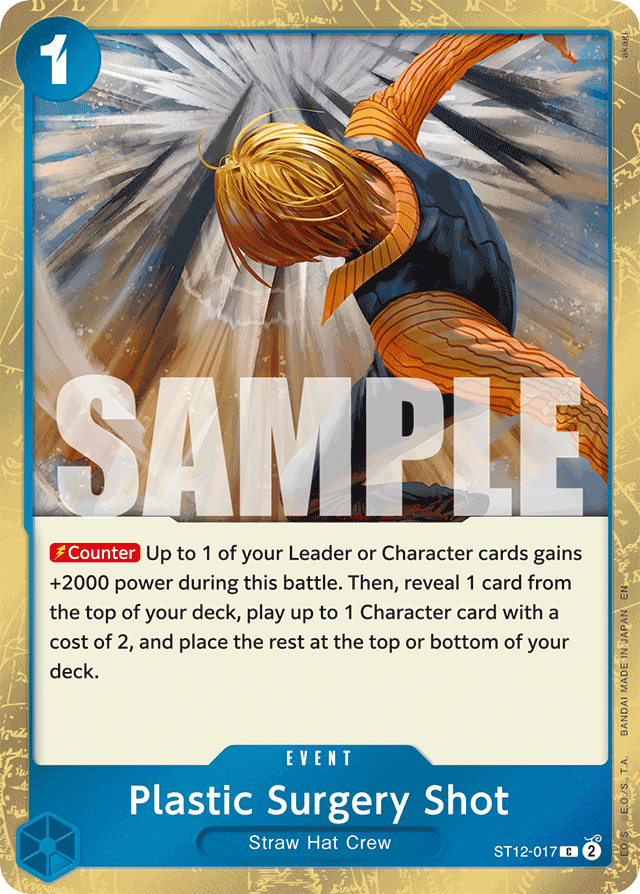 Plastic Surgery Shot ST12-017 Jolly Roger Foil card, Zoro and Sanji