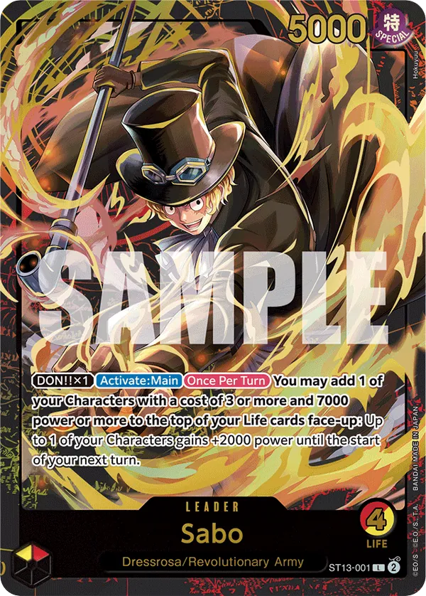Sabo ST13-001 Premium Alt Art card, Ultra Deck: The Three Brothers