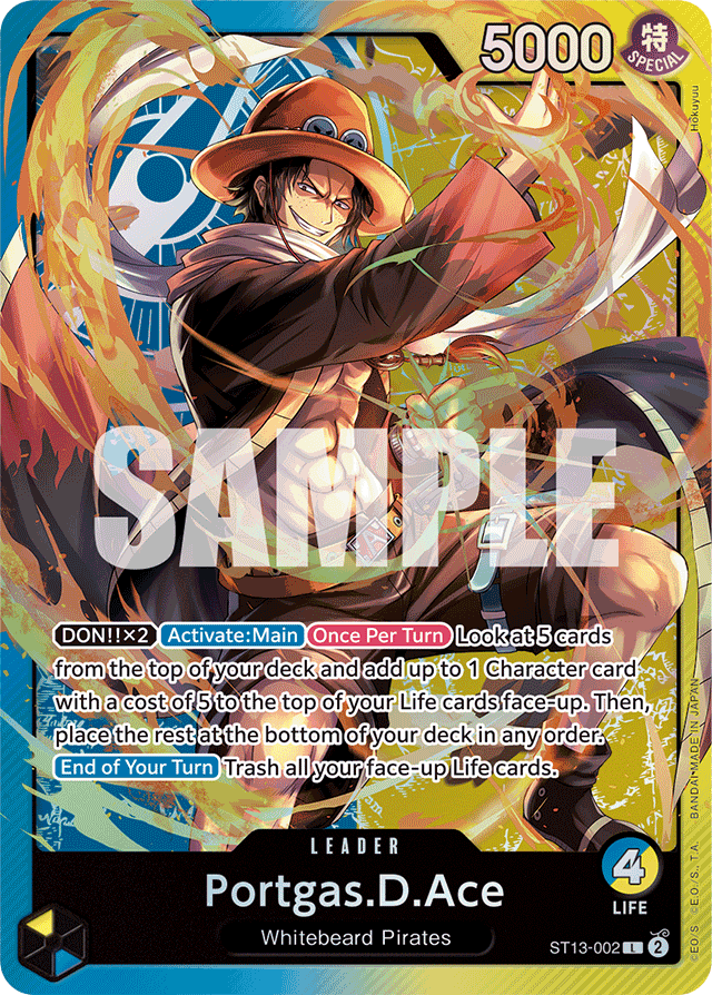 Portgas.D.Ace ST13-002 card, Ultra Deck: The Three Brothers
