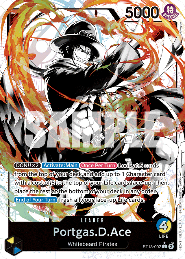Portgas.D.Ace ST13-002 Alt Art card, Ultra Deck: The Three Brothers