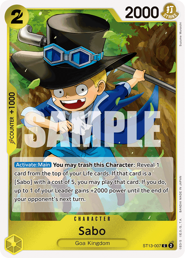 Sabo ST13-007 card, Ultra Deck: The Three Brothers