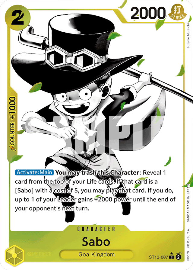 Sabo ST13-007 Alt Art card, Ultra Deck: The Three Brothers