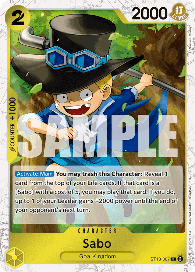 Sabo ST13-007 Jolly Roger Foil card, Ultra Deck: The Three Brothers