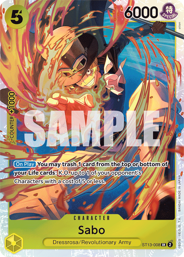 Sabo ST13-008 card, Ultra Deck: The Three Brothers