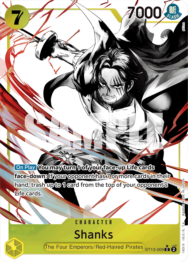 Shanks ST13-009 Alt Art card, Ultra Deck: The Three Brothers