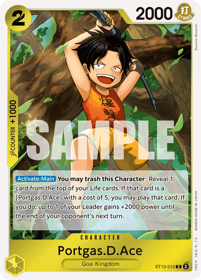 Portgas.D.Ace ST13-010 card, Ultra Deck: The Three Brothers