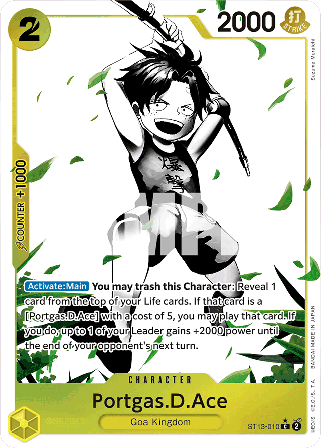 Portgas.D.Ace ST13-010 Alt Art card, Ultra Deck: The Three Brothers