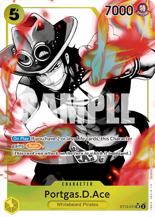 Portgas.D.Ace ST13-011 Alt Art card, Ultra Deck: The Three Brothers