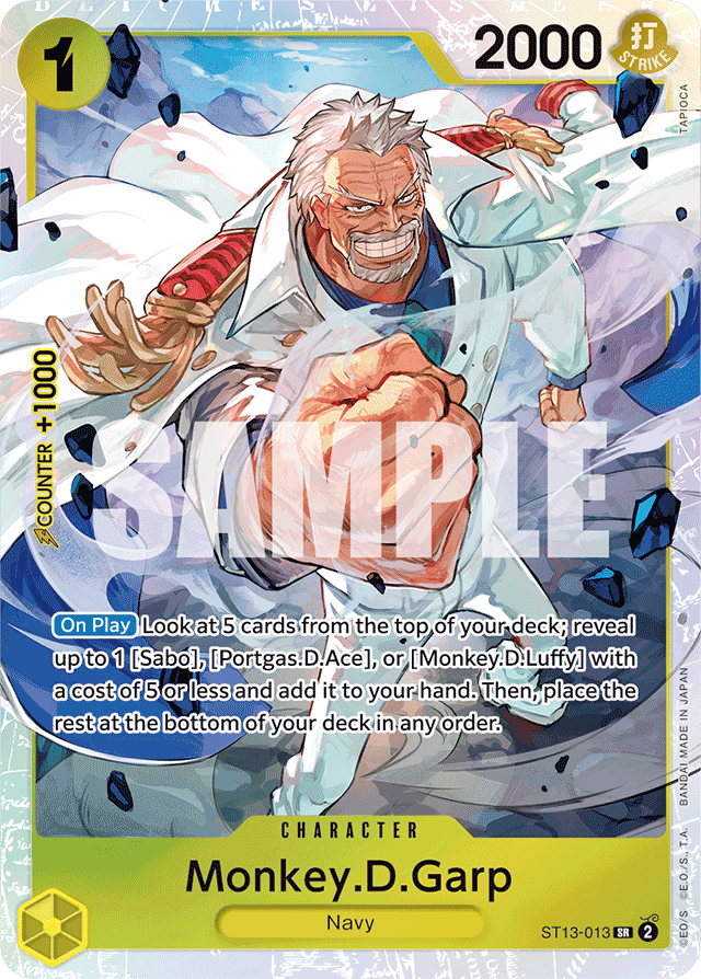 Monkey.D.Garp ST13-013 card, Ultra Deck: The Three Brothers