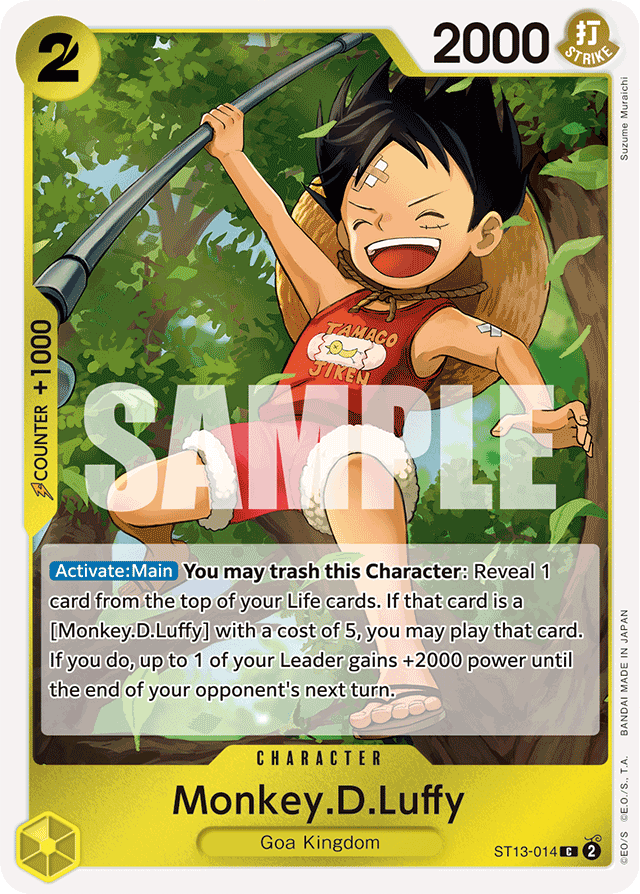 Monkey.D.Luffy ST13-014 card, Ultra Deck: The Three Brothers