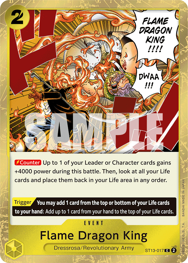 Flame Dragon King ST13-017 card, Ultra Deck: The Three Brothers