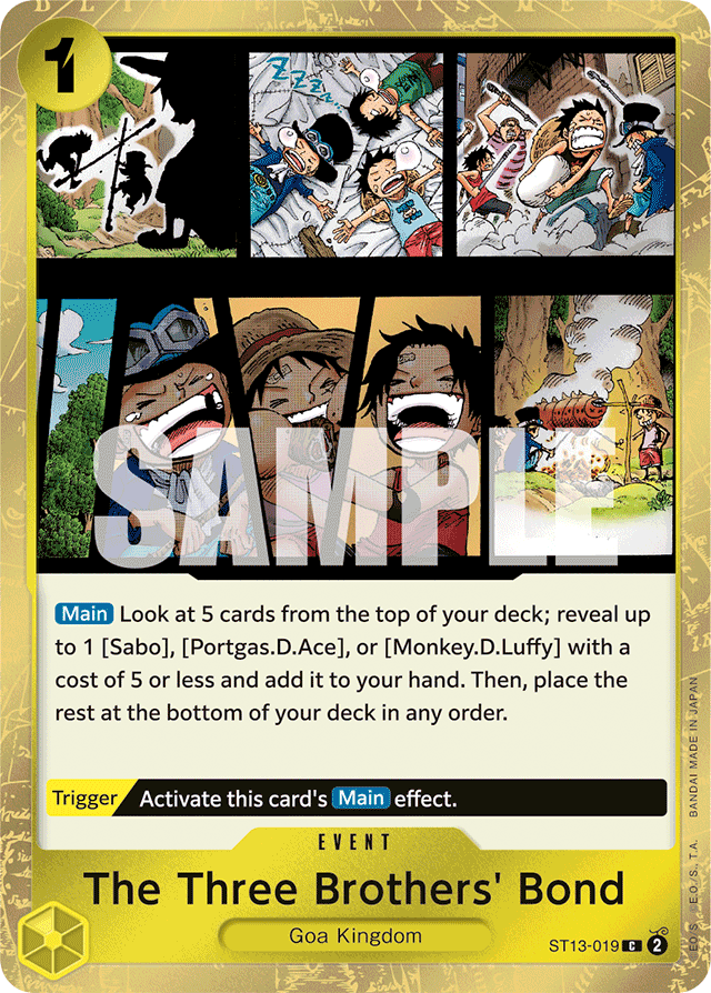 The Three Brothers' Bond ST13-019 card, Ultra Deck: The Three Brothers