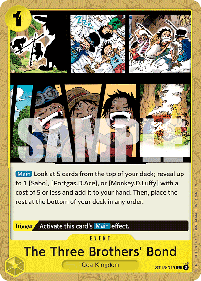 The Three Brothers' Bond ST13-019 Reprint card, Ultra Deck: The Three Brothers