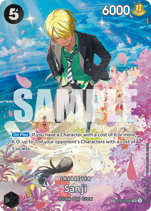 Sanji ST14-003 SP Alt Art card, 3D2Y