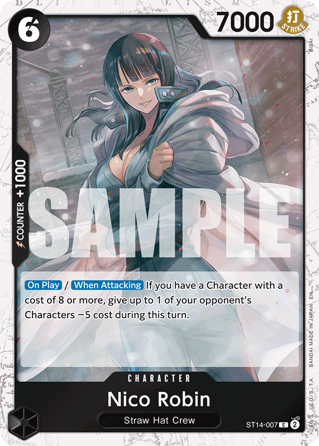 Nico Robin ST14-007 Jolly Roger Foil card, 3D2Y